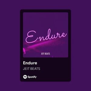 Purple 'Endure' Graphic Poster